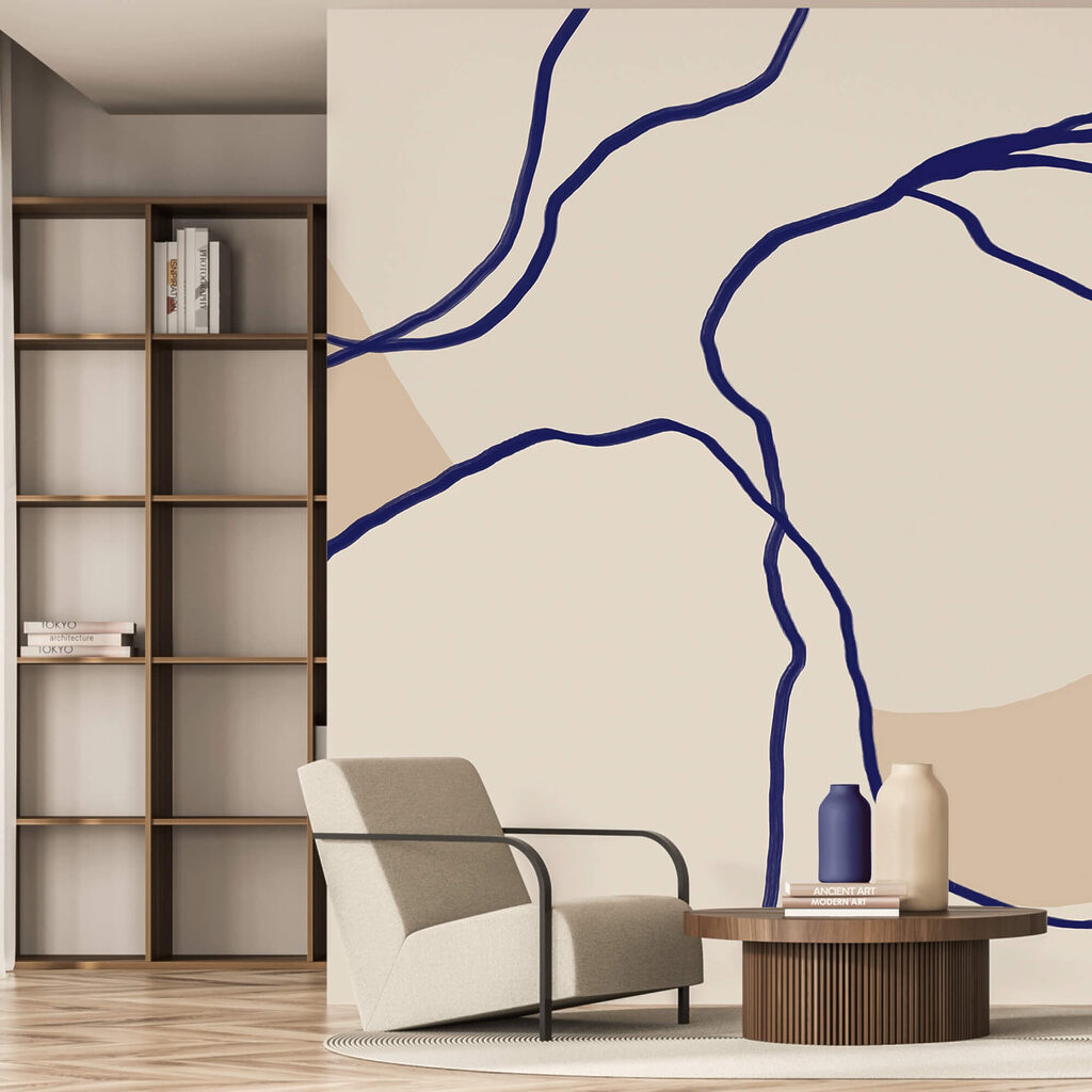 Płynne linie na miękkim tle