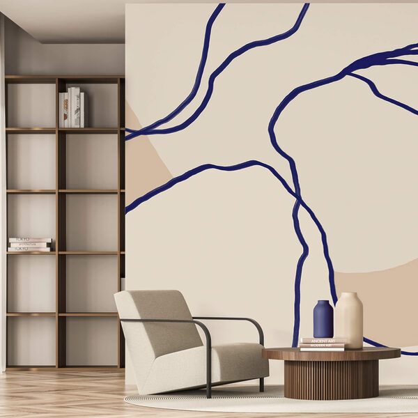 Płynne linie na miękkim tle