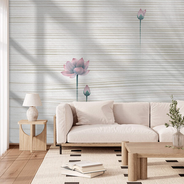 Spokojne kwiaty na delikatnych falach