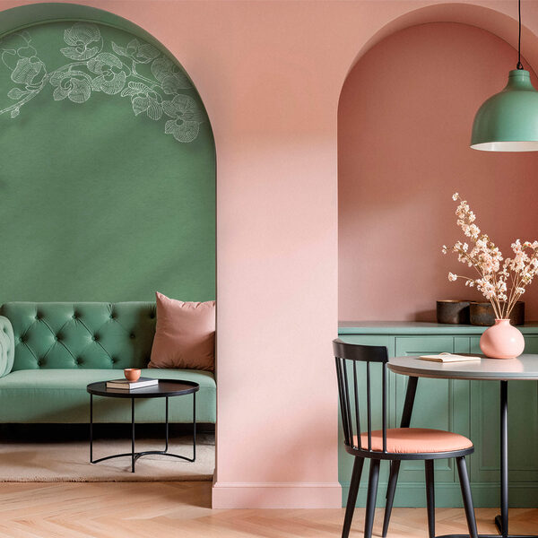 Delikatne orchidee na zielonym tle