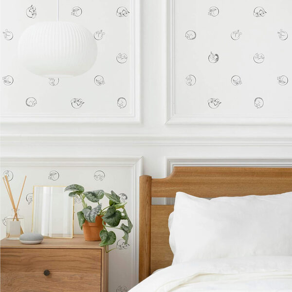 Białe tło z czarnymi kropkami