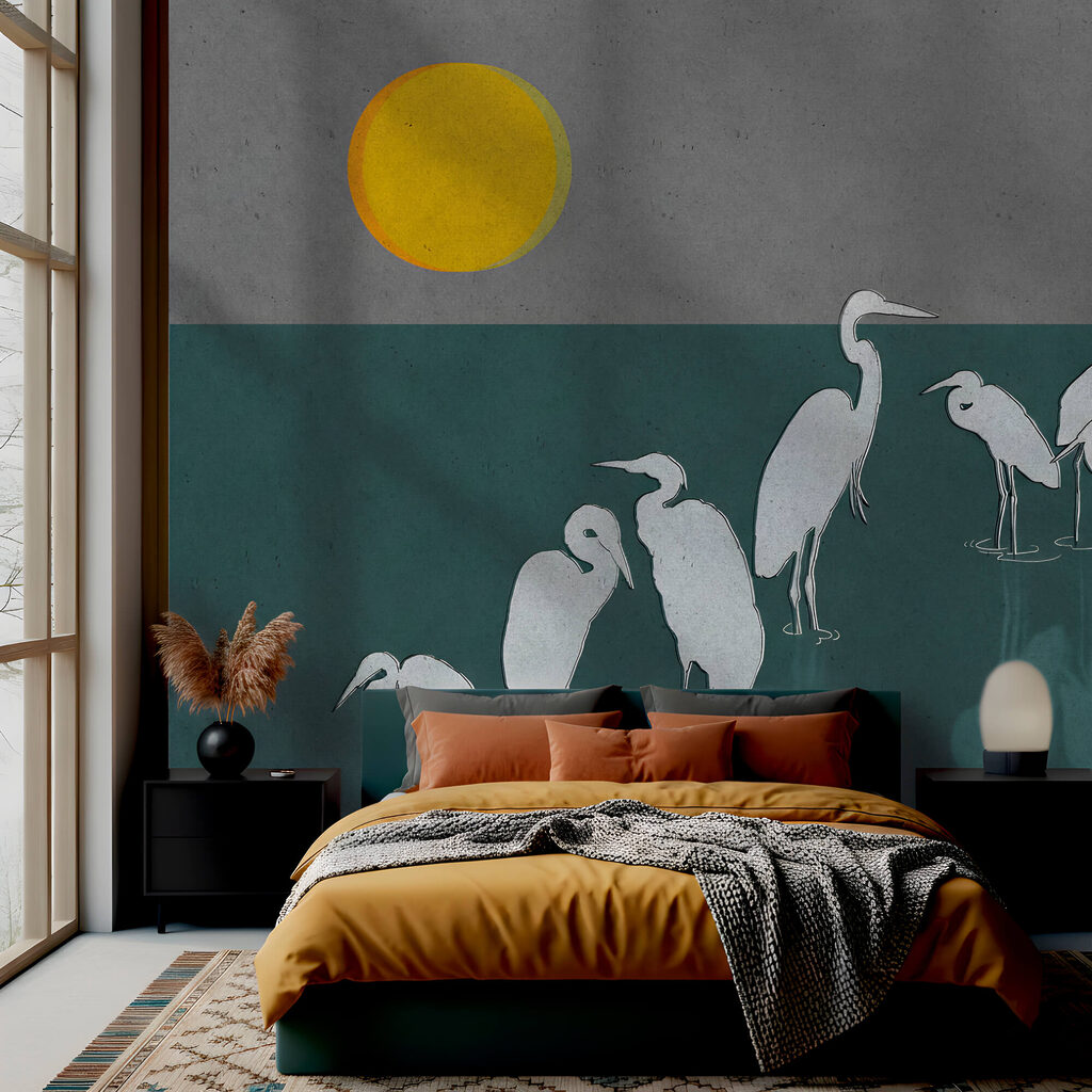 Grupa ptaków stojących w wodzie