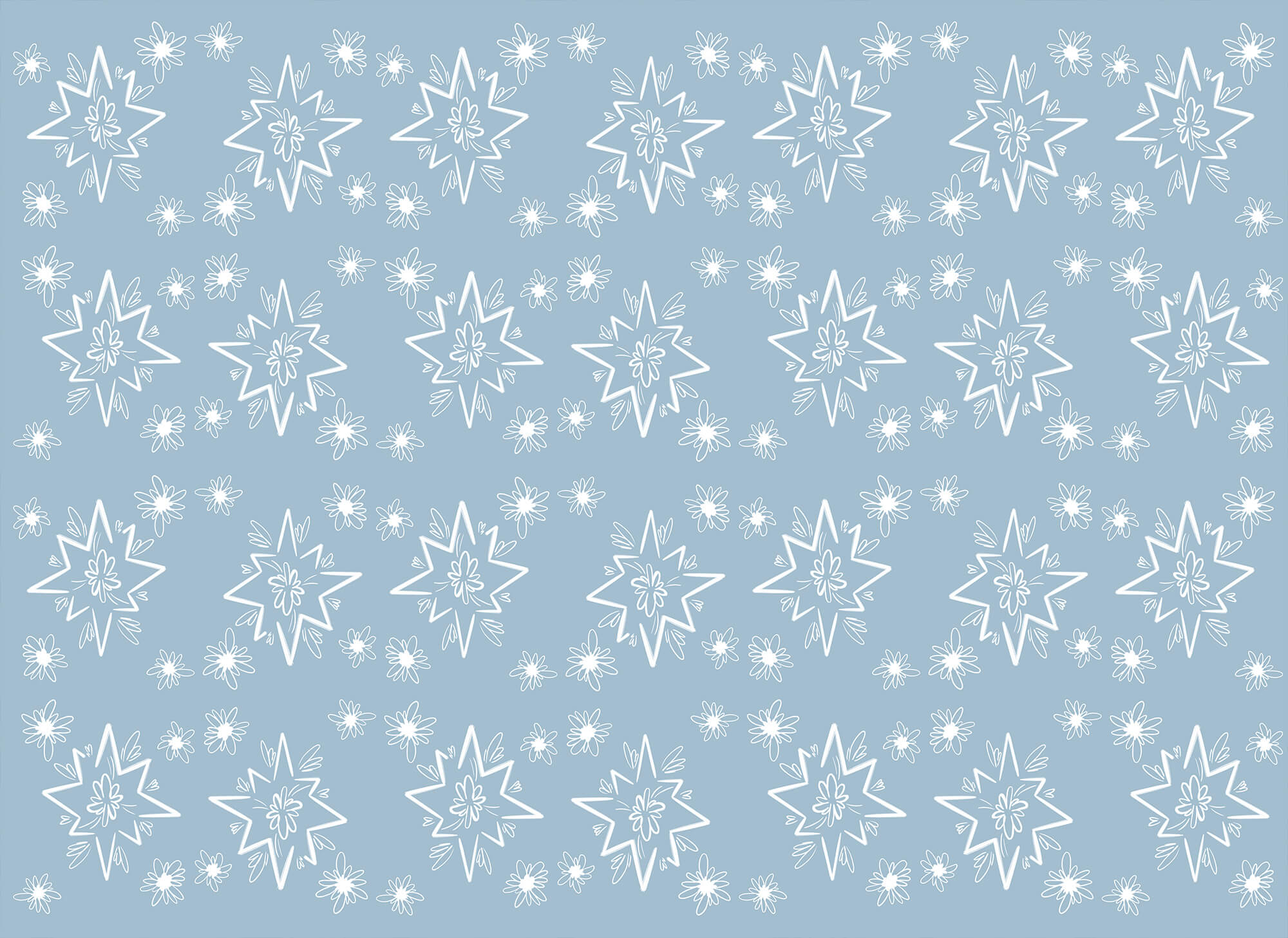 Blue background with white stars