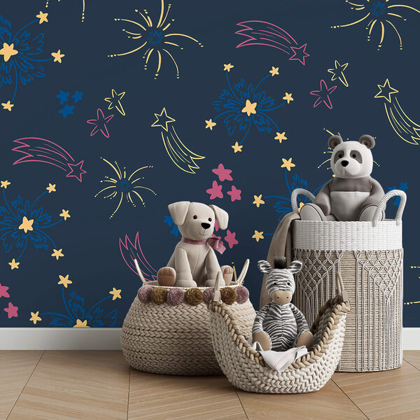 Wzór fajerwerków i gwiazd