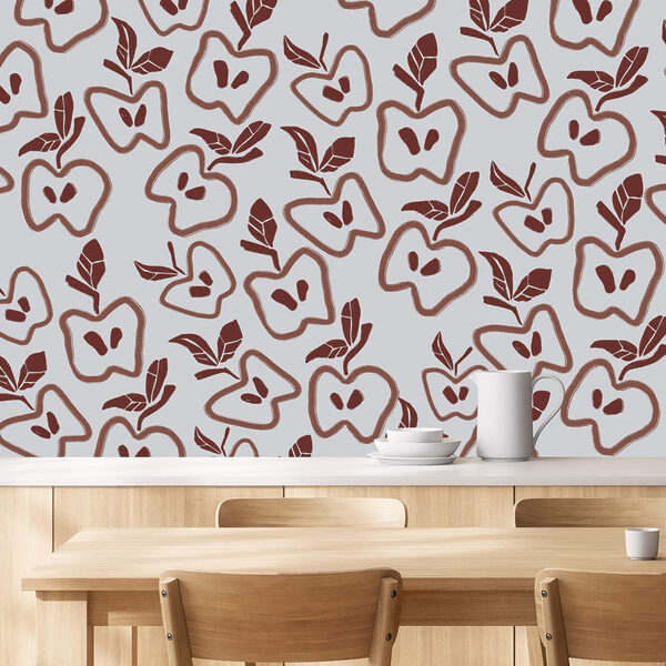 Wzór jabłek i liści