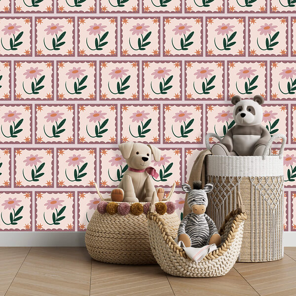 Wzór kwiatów i liści