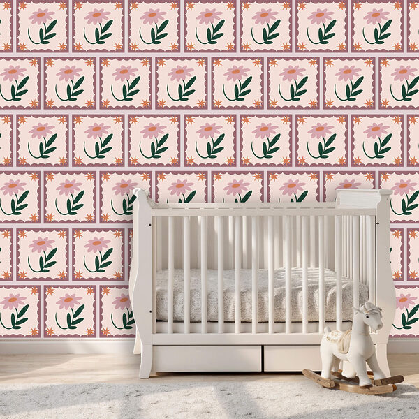 Fototapeta Fototapeta Wzór kwiatów i liści (SKU: t00460)