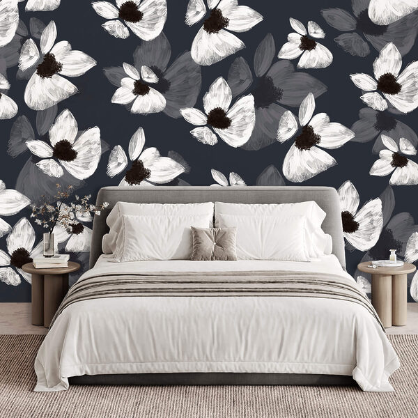 Wzór białych kwiatów