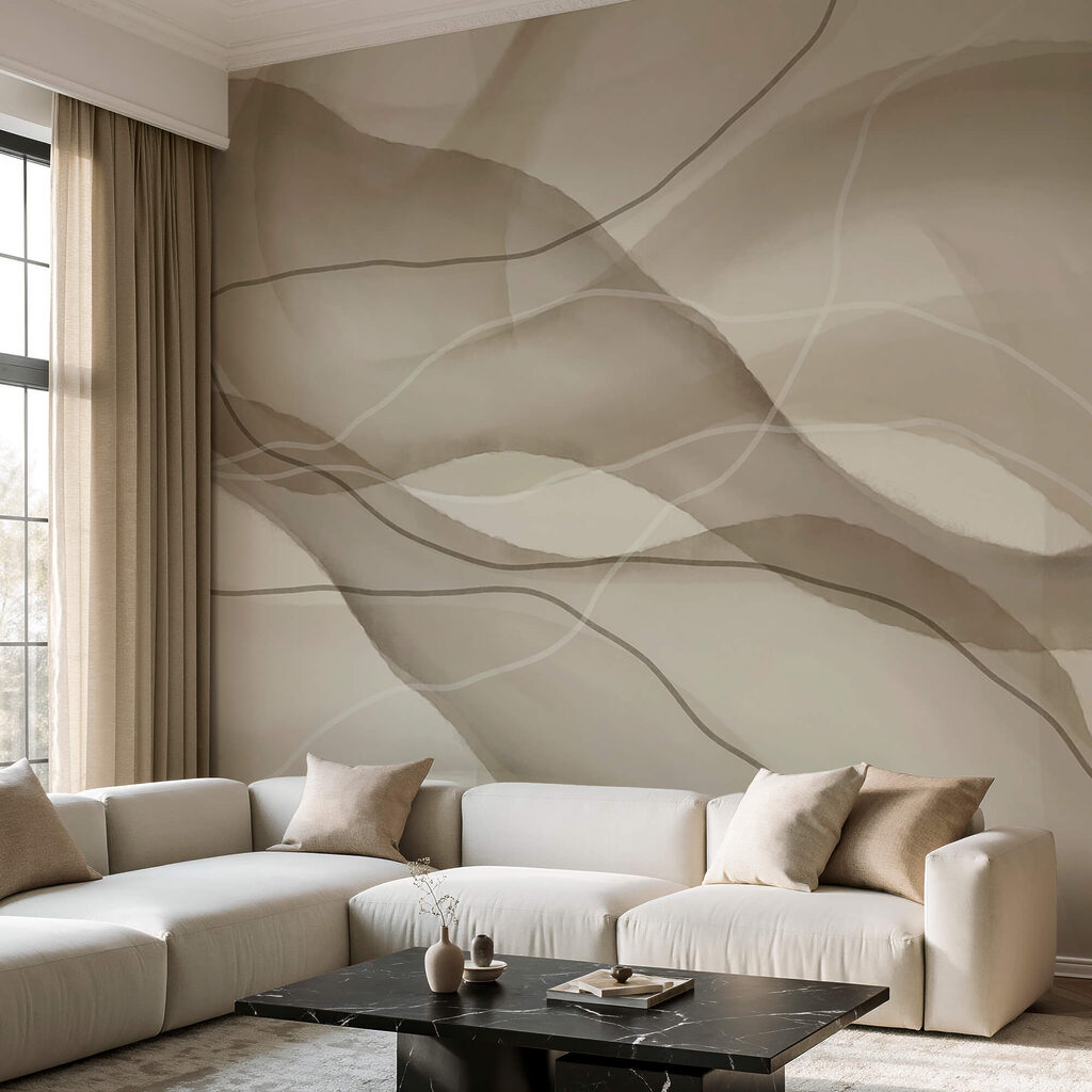 Spokojne fale w delikatnych odcieniach ziemi Spokojne fale w delikatnych odcieniach ziemi