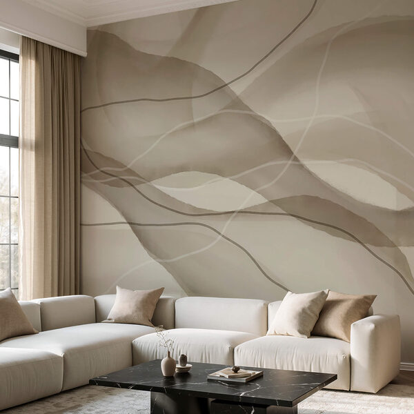 Spokojne fale w delikatnych odcieniach ziemi Spokojne fale w delikatnych odcieniach ziemi