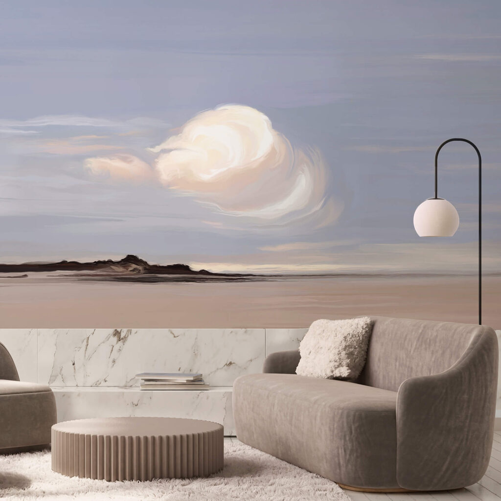 Biała chmura na niebie