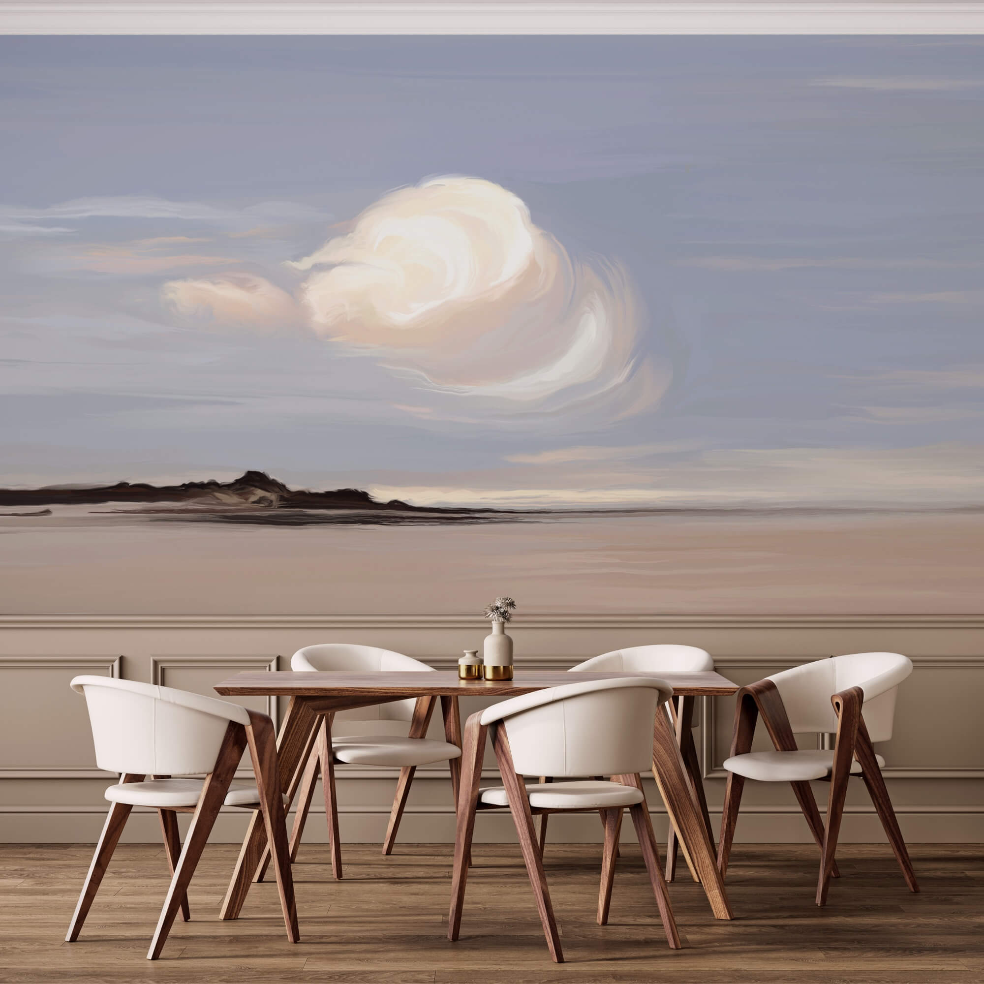 Biała chmura na niebie