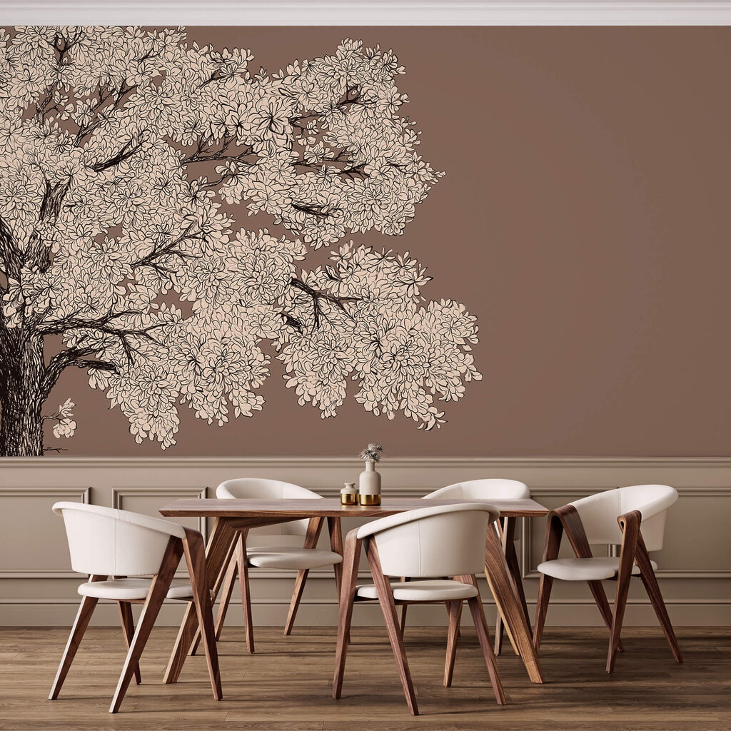 Drzewo z białymi kwiatami