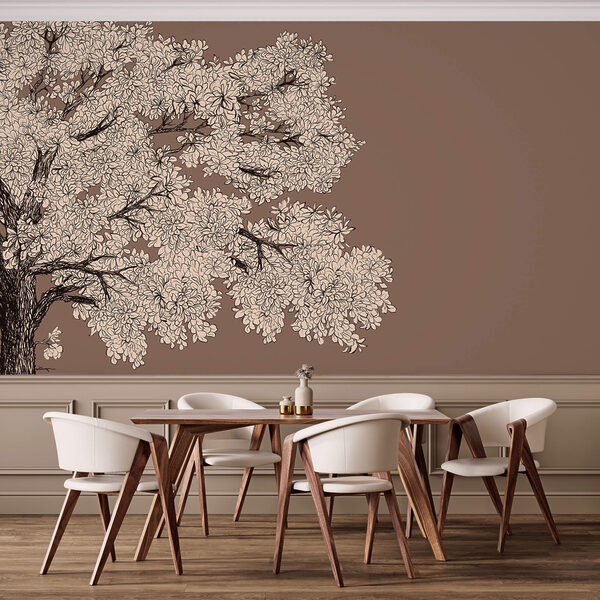 Drzewo z białymi kwiatami