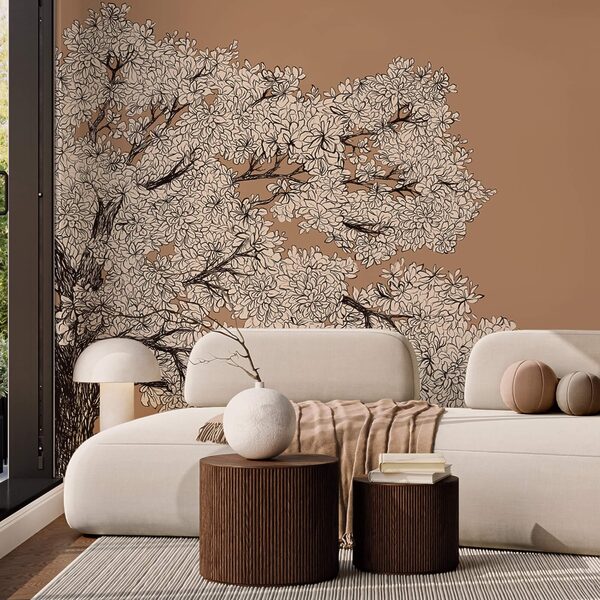 Drzewo z białymi kwiatami