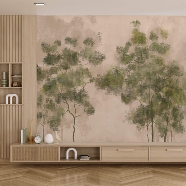 Grupa drzew o zielonych liściach