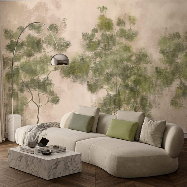 Grupa drzew o zielonych liściach