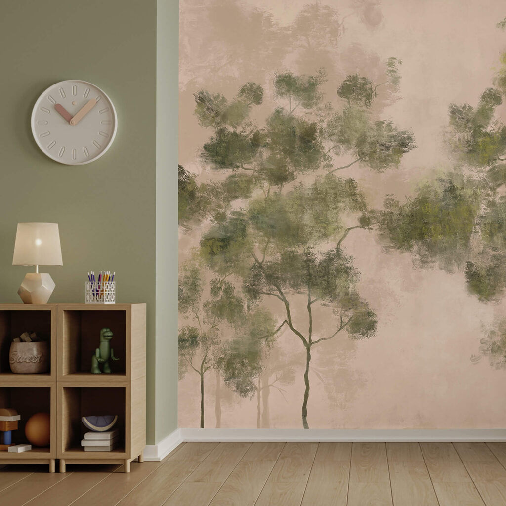 Grupa drzew o zielonych liściach