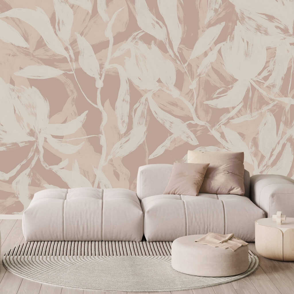 Delikatne liście na miękkim tle