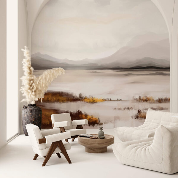 Krajobraz jeziora z górami w tle Krajobraz jeziora z górami w tle