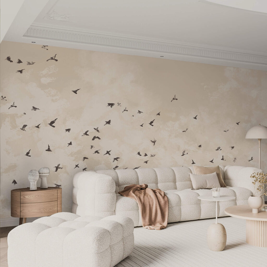 Stado ptaków na niebie