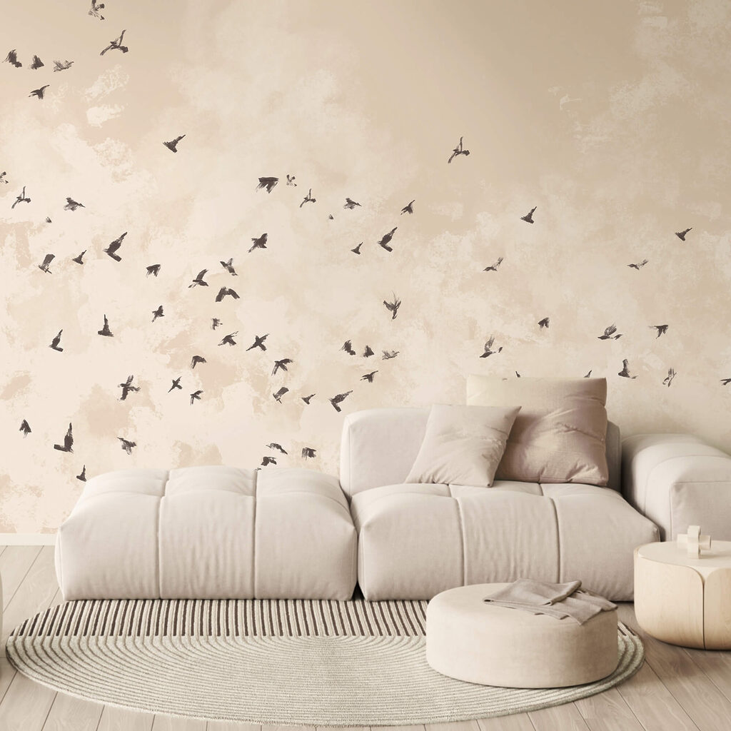 Stado ptaków na niebie