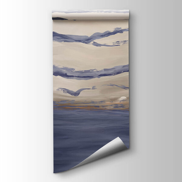 Water with waves and birds flying Water with waves and birds flying