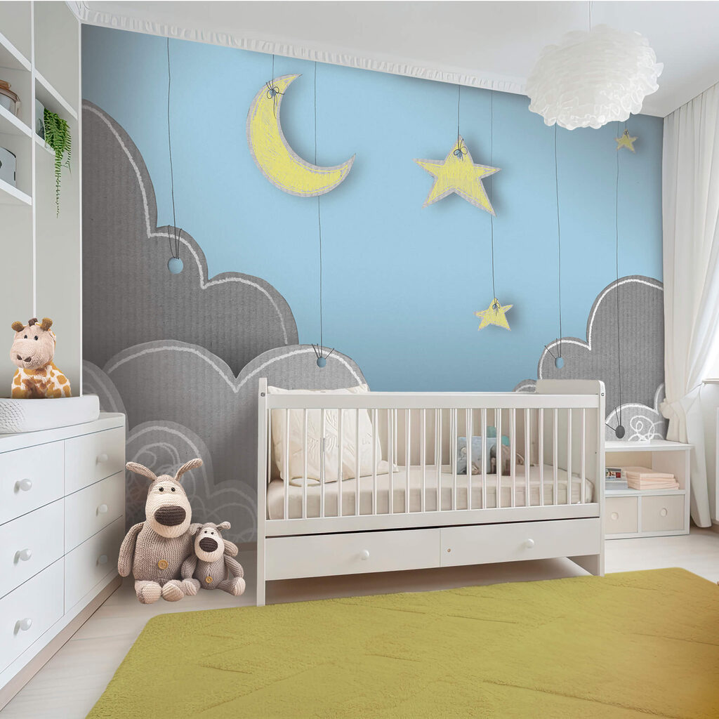 Księżyc i gwiazdy z chmur