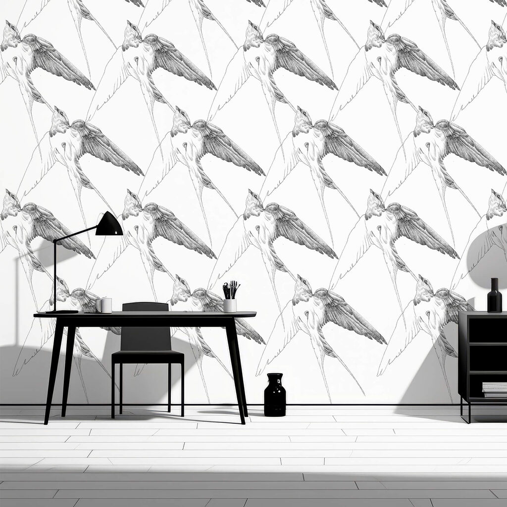 Grupa ptaków ze skrzydłami