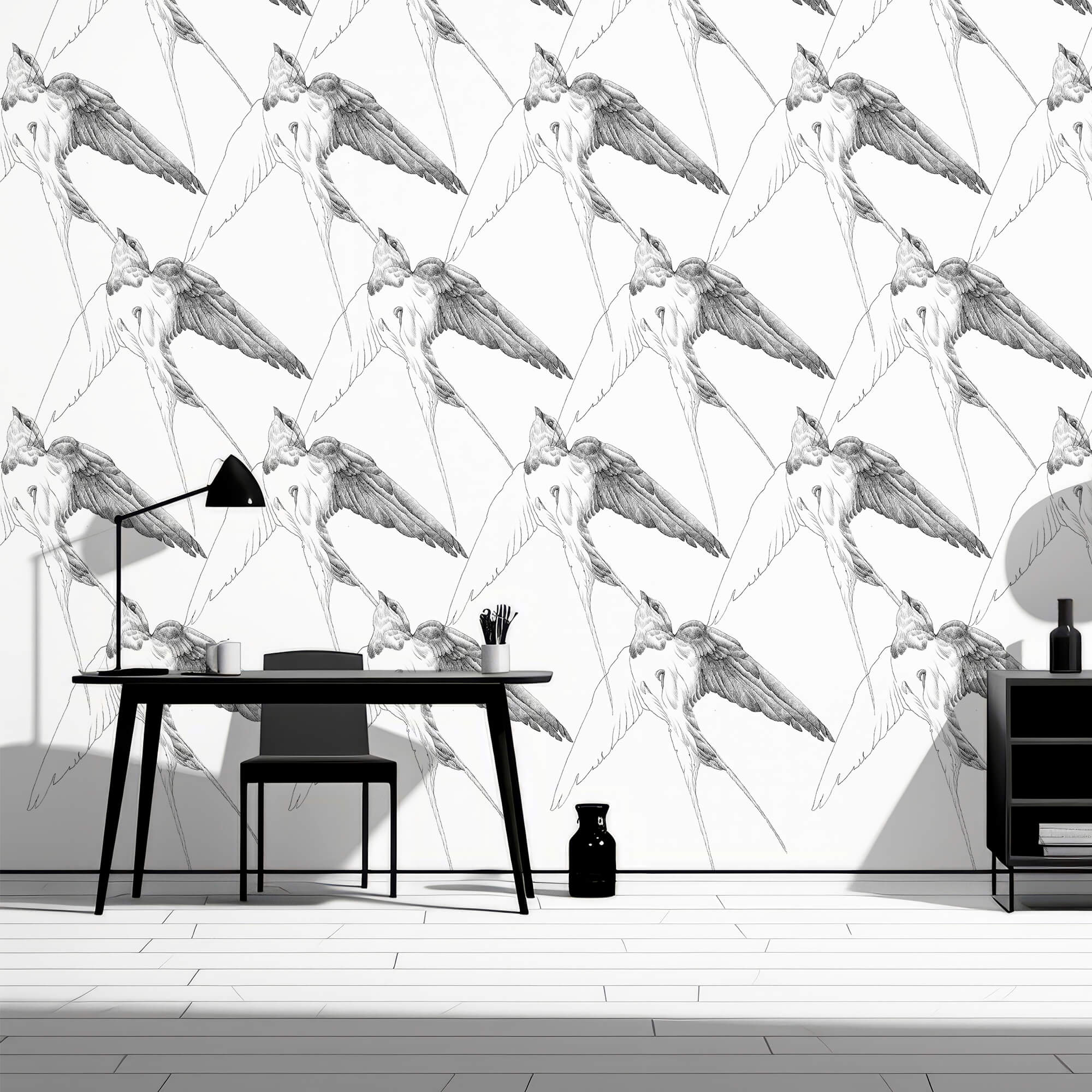 Grupa ptaków ze skrzydłami