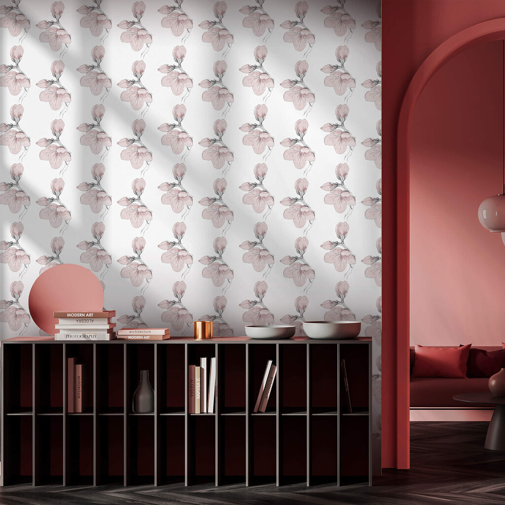 Wzór kwiatów na białym tle