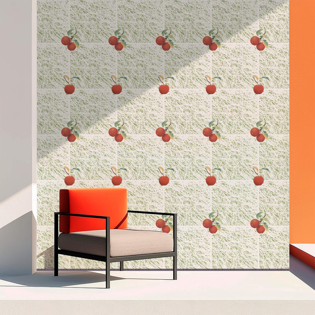 Wzór czerwonych jabłek