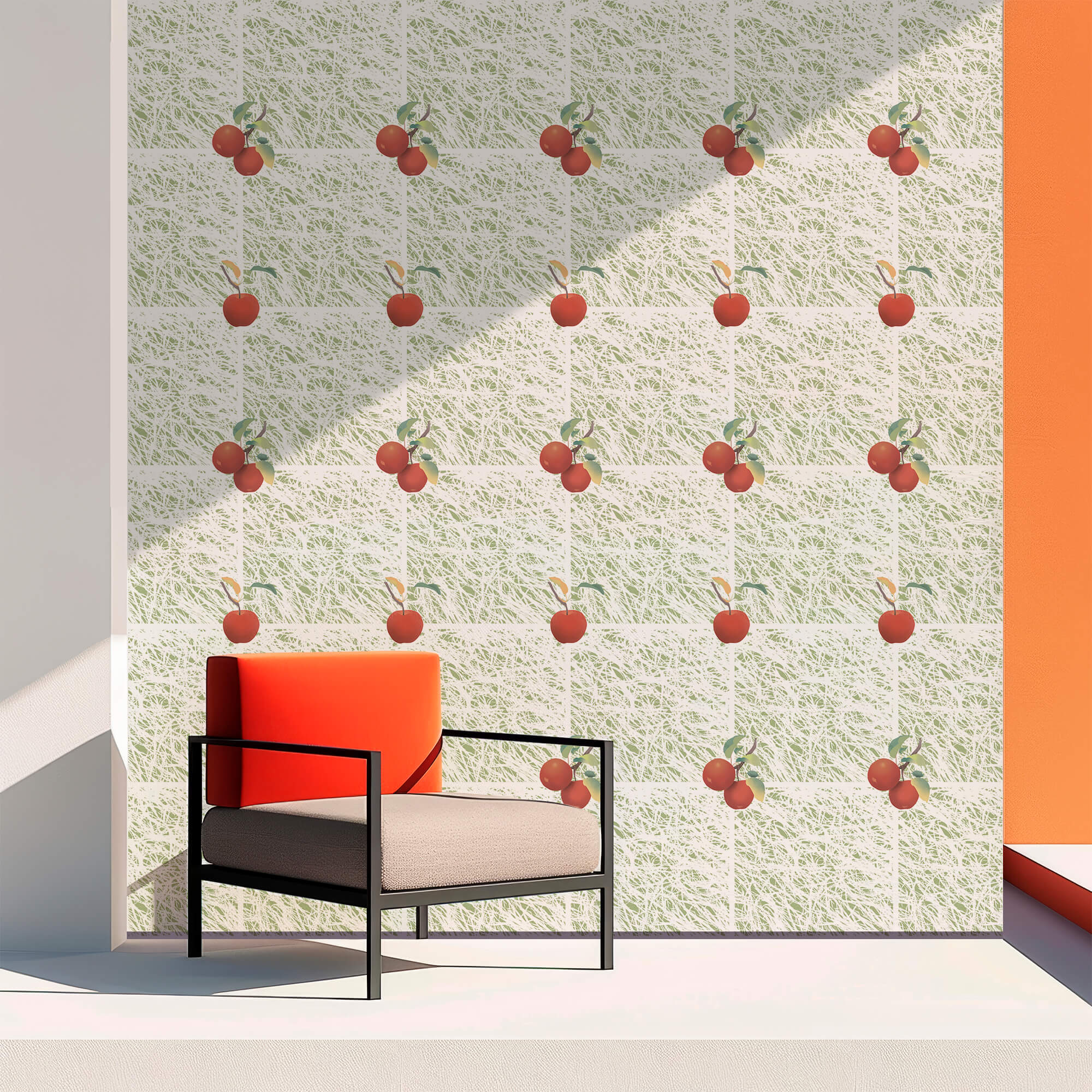 Wzór czerwonych jabłek