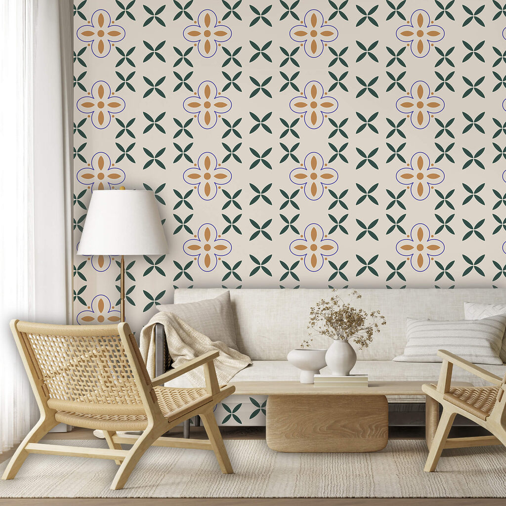 Wzór kwiatów na białym tle