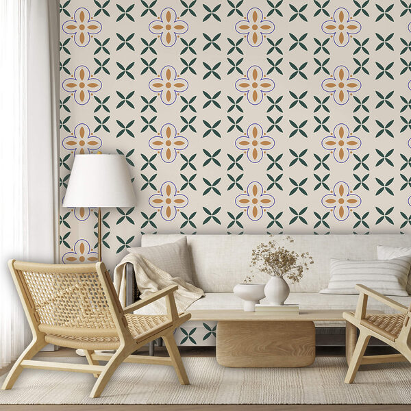 Wzór kwiatów na białym tle