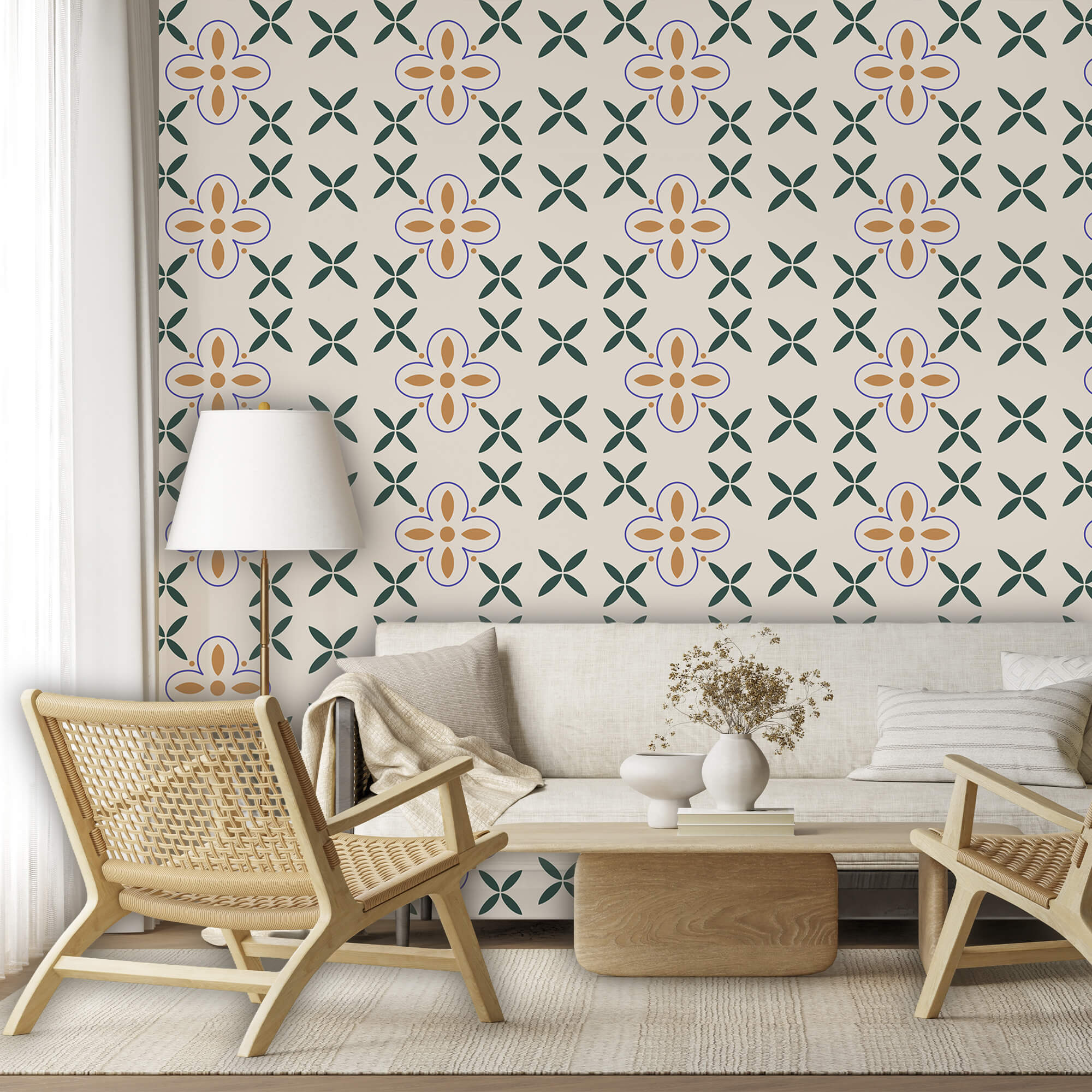 Wzór kwiatów na białym tle