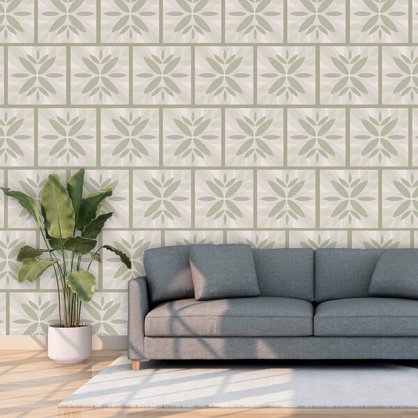 Wzór kwiatów na ścianie