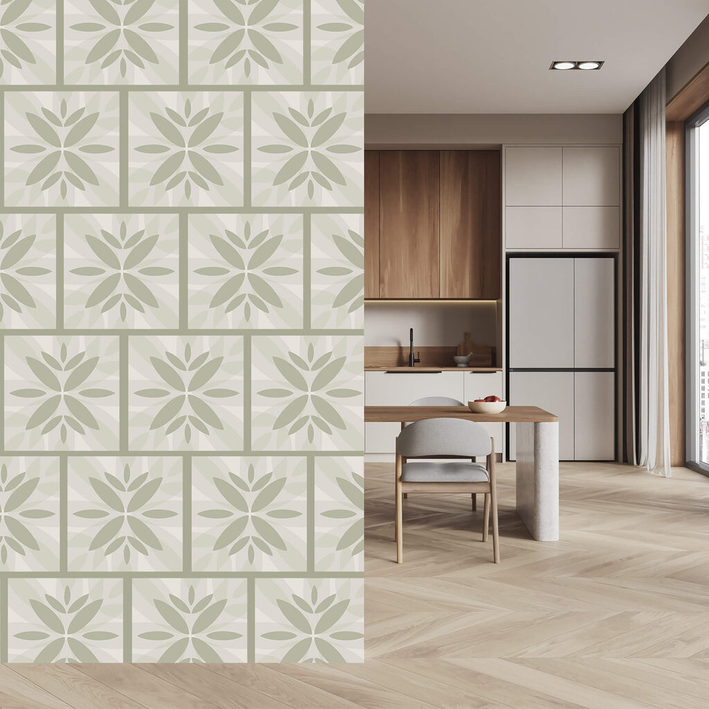 Wzór kwiatów na ścianie