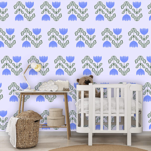 Wzór kwiatów i liści