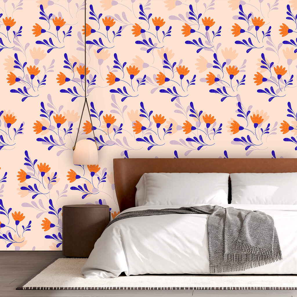 Wzór kwiatów i liści Wzór kwiatów i liści