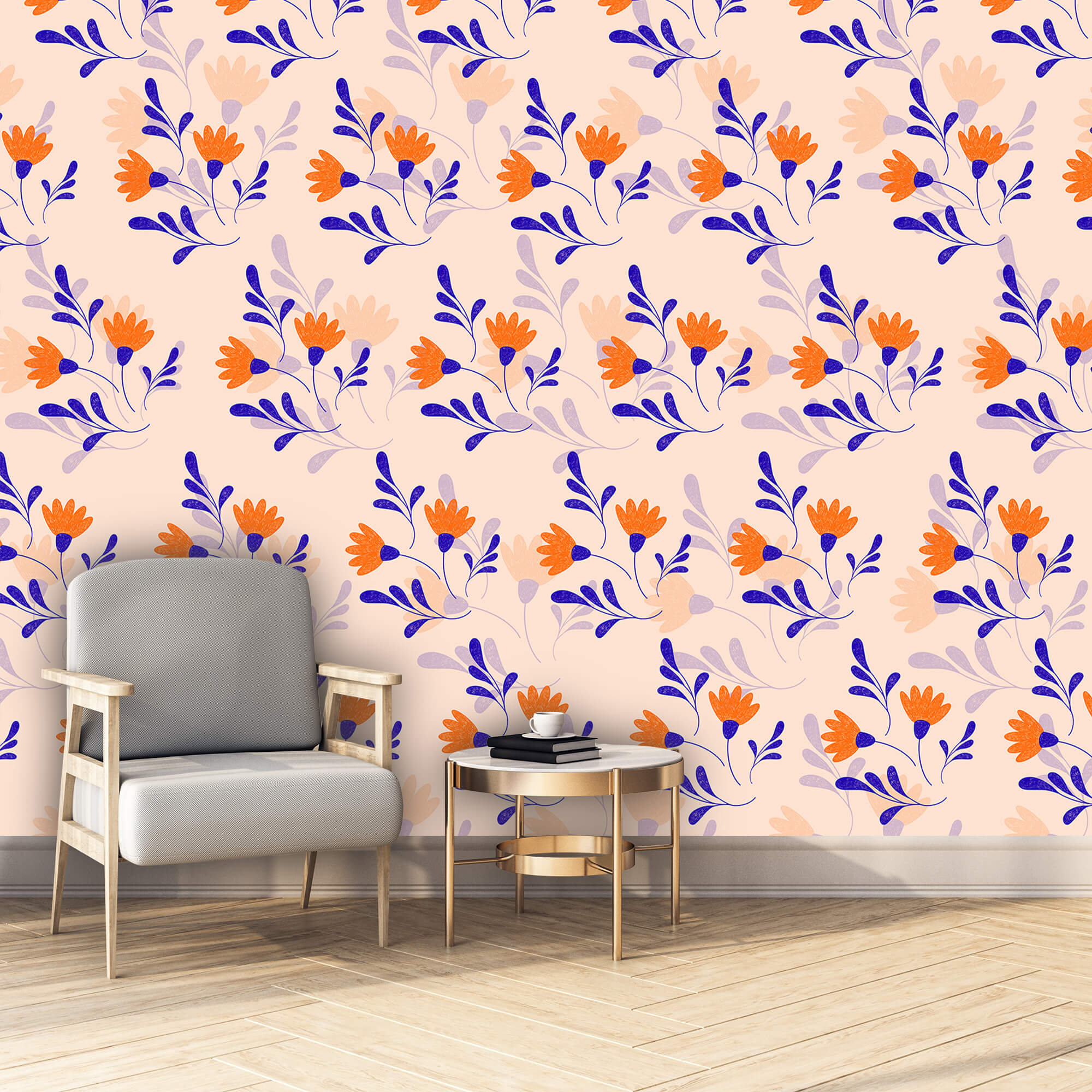 Wzór kwiatów i liści Wzór kwiatów i liści