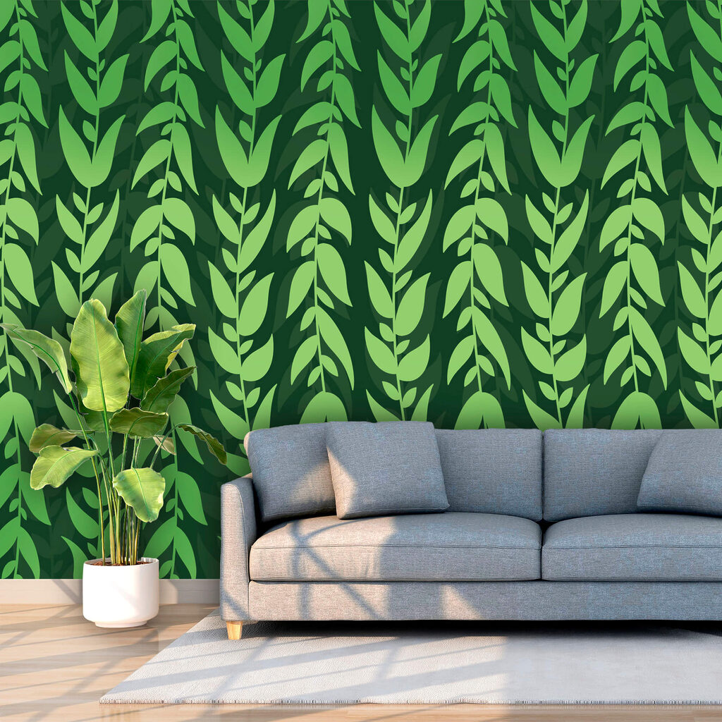 Wzór zielonych liści