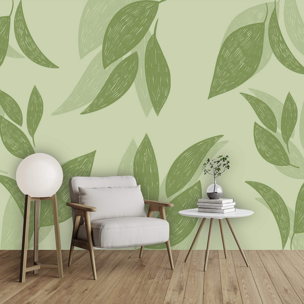 Wzór zielonych liści