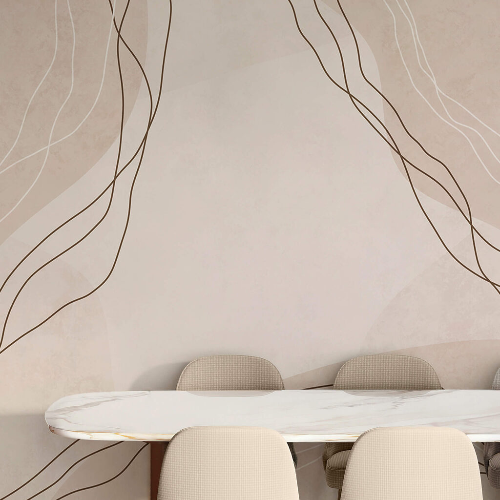 Białe i brązowe linie na beżowym tle