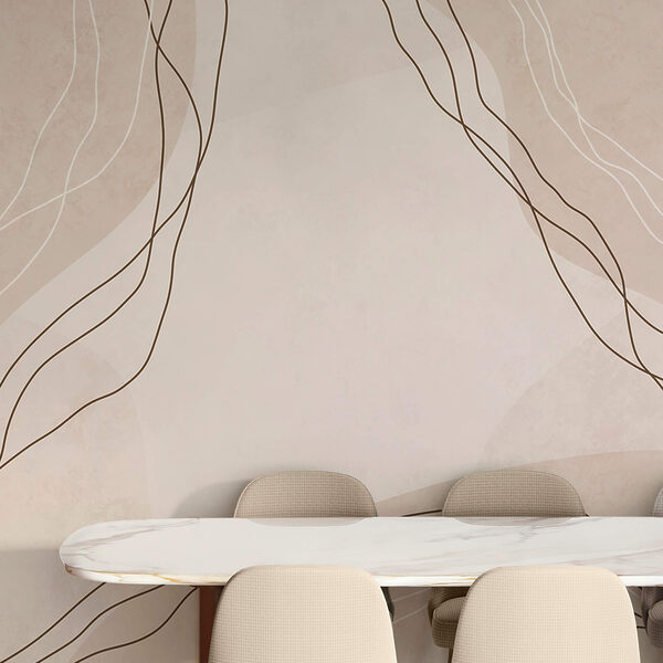 Białe i brązowe linie na beżowym tle