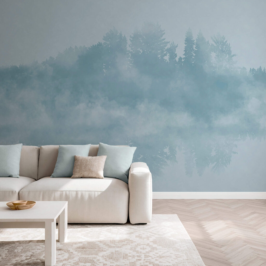 Chmura dymu i drzewa