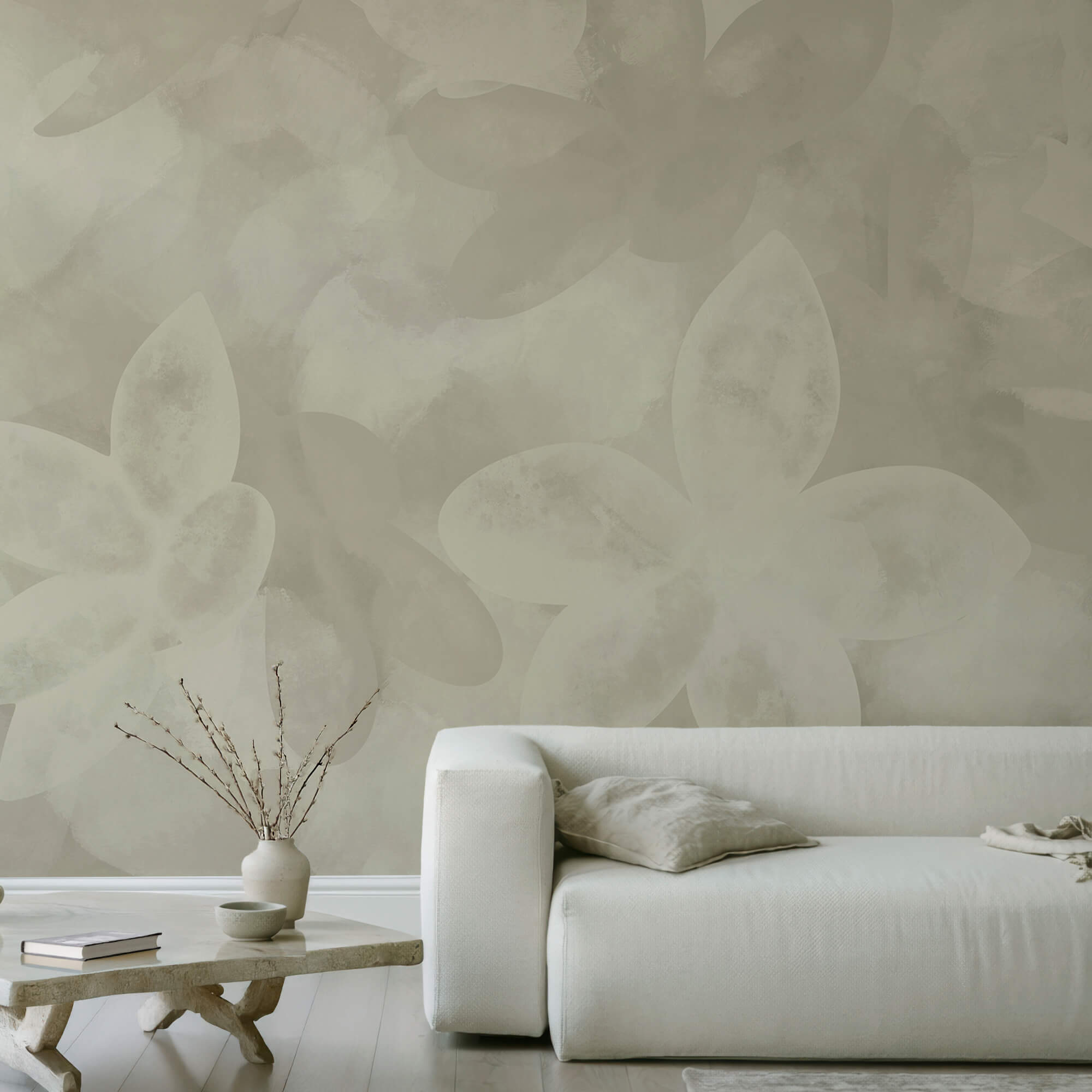 Biały wzór kwiatowy