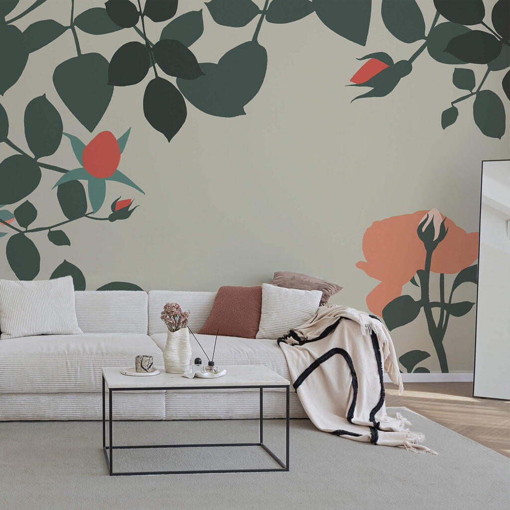 Kwiatowy wzór w żywych barwach