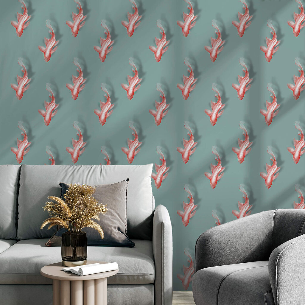 Wzór ryb na niebieskim tle Wzór ryb na niebieskim tle