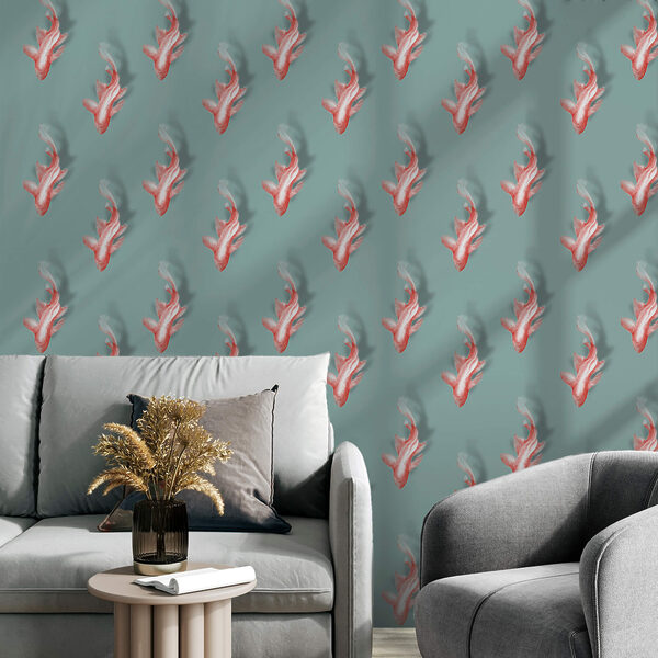 Wzór ryb na niebieskim tle Wzór ryb na niebieskim tle